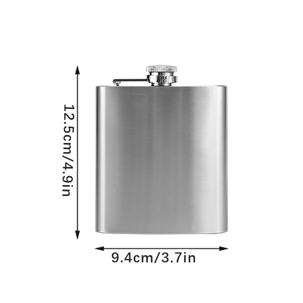 Custom 7 oz Stainless Steel Hip Flask Creative Pocket Hip Flask Whiskey Flask Portable Hip Flask Suitable for men's Gifts