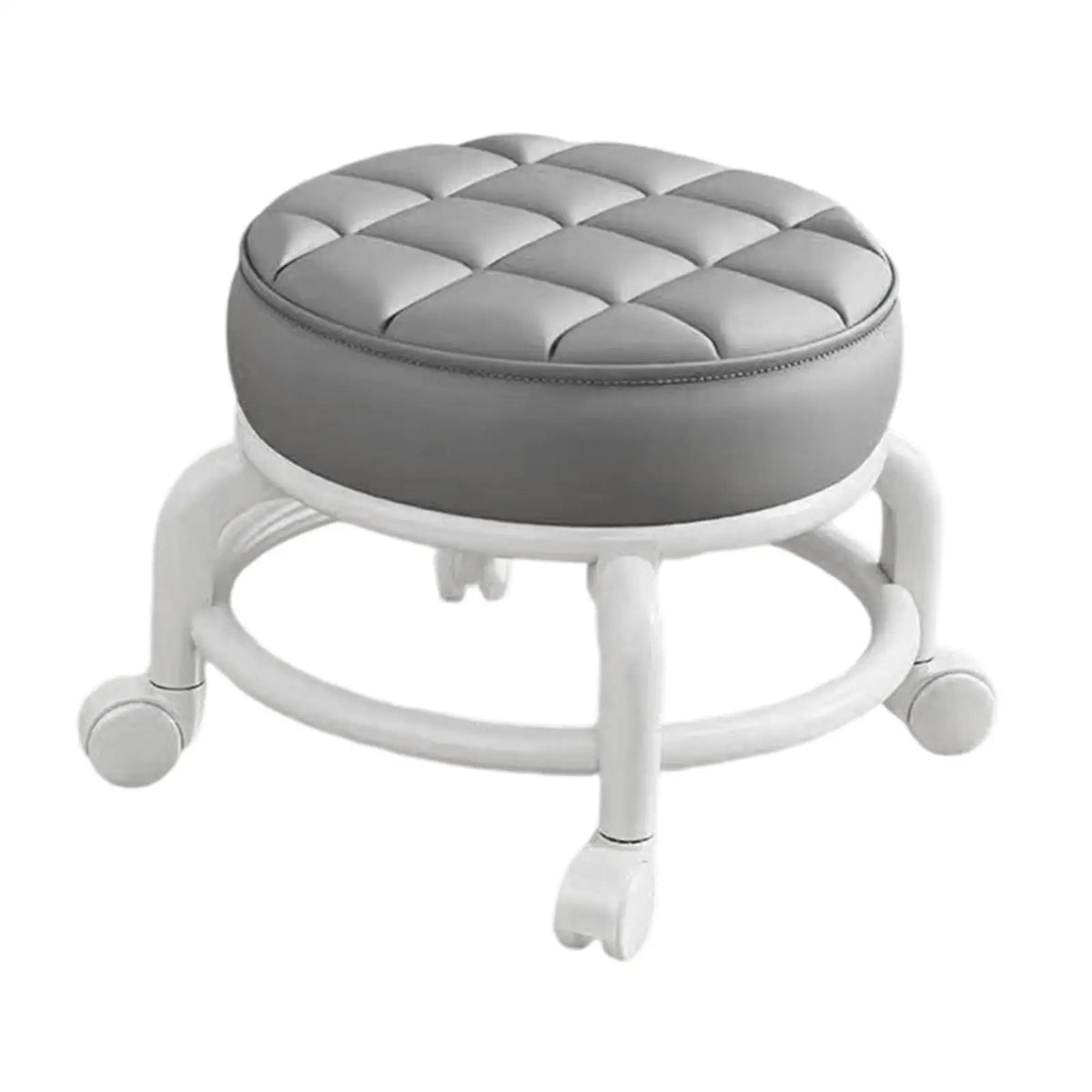 360° Rotating Low Roller Seat Stool Kids Women Heavy Duty Pulley Wheels Stool for Living Room Barber Shop Garage Home Salons