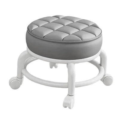 360° Rotating Low Roller Seat Stool Kids Women Heavy Duty Pulley Wheels Stool for Living Room Barber Shop Garage Home Salons