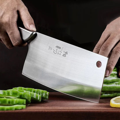 Professional Kitchen knife Stainless steel Slicing knife Heavy-duty Bone Chopping knife Durable tool for home and commercial use