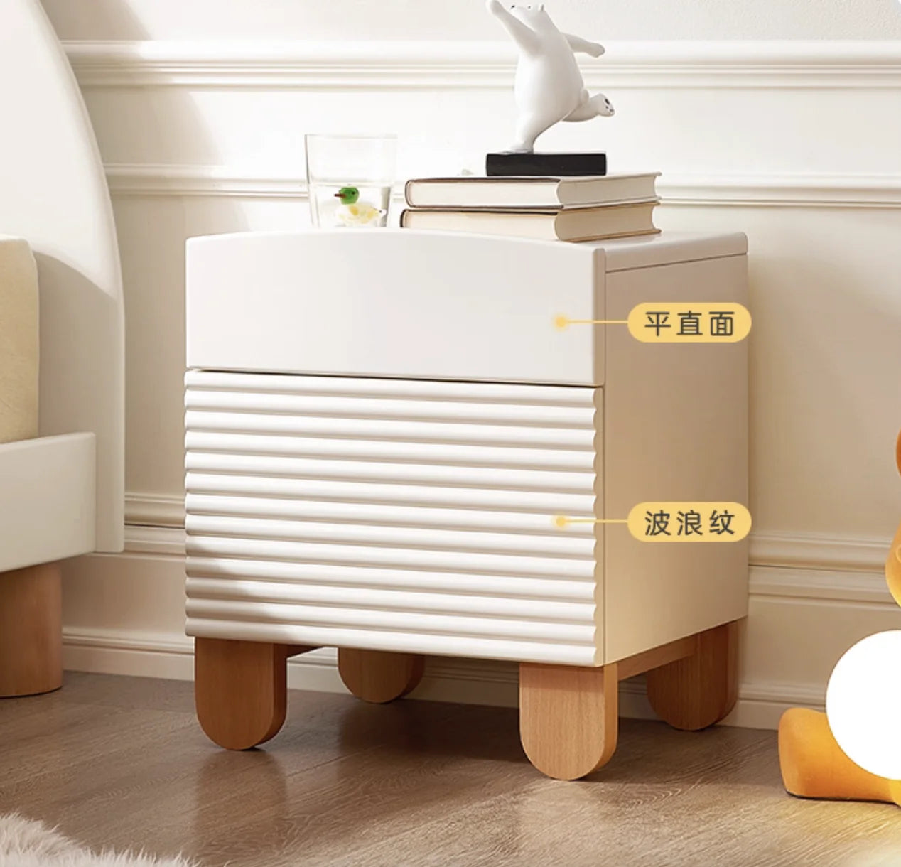 M5021 Birch And Beech Wood Kid Nightstand Children Night Table Boy Bedside Table Girl Bedstand