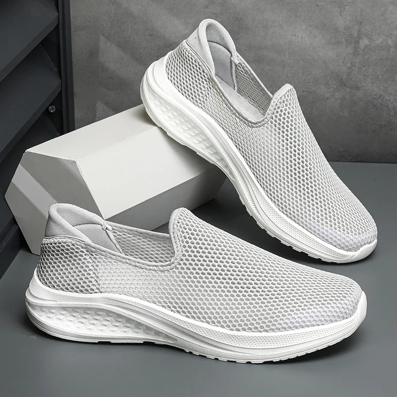 Outdoor Mesh Men Loafers Summer Man Casual Shoes Platform Walking Sneakers Comfortable Breathable Running Jogging Sport Shoes