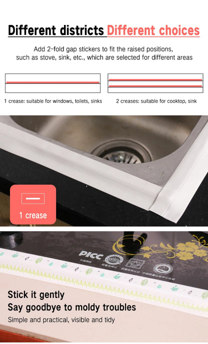 Sealing Tape For Bathroom Kitchen Accessories Shower Bathtub Caulk Strip Self Adhesive Waterproof Wall Sticker Sink Edge Tape