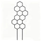 1PC Honeycomb Design Plant Trellis, Rustproof Plastic Support For Potted Vines And Flowers, Indoor Outdoor Garden Climbing Frame