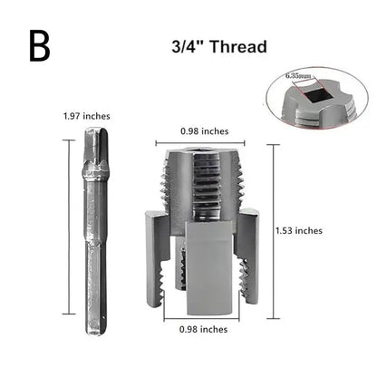 Pipe Threading Tool Kit, PVC & Metal Use, Electric Drill Compatible