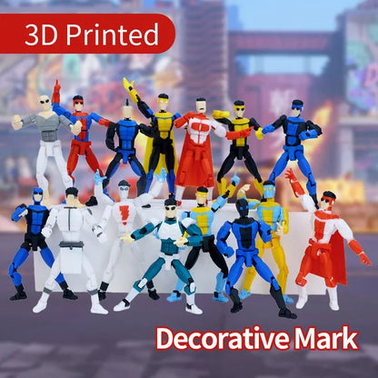 13 Action Figure Set 3D Printed Multi-Jointed Movable T13 Lucky13 Dummy Mobile Robot Desktop Decorations for Game Lovers Toy