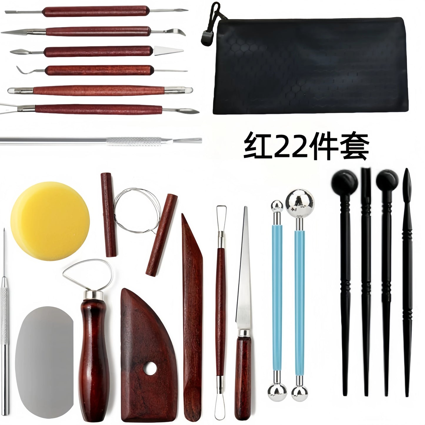 Pottery Clay Sculpting Tools Kit  Ceramic Wax Clays Carving Tools for Art Craft Pottery Sculpting Modeling Tool Set