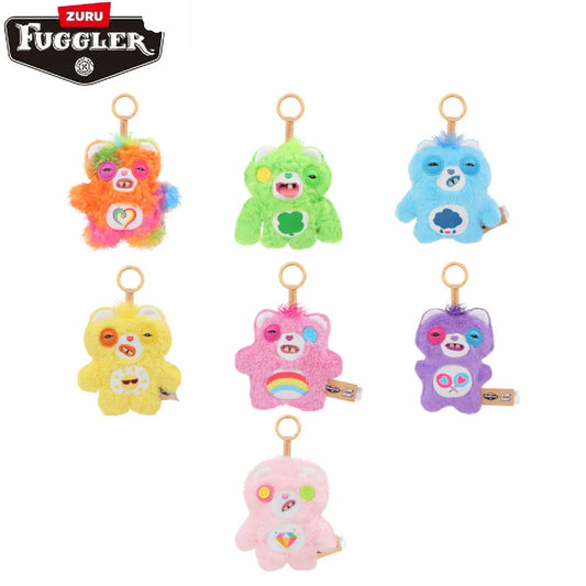 Original Fuggler Care-Bears Series Cute Ugly Teeth Monster Trendy Toys Plush Pendant Funny Trendy Dolls Keychain Gifts Bagged