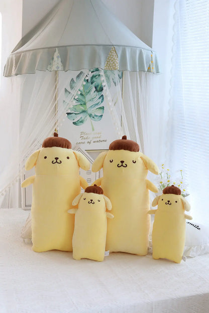 42/65cm Very Long Sanrio Pom Pom Puirn Plush Toys Kawaii Sanrio Pompompurin Stuffed Dolls Room Decor Bedside Cushion Sofa Pillow