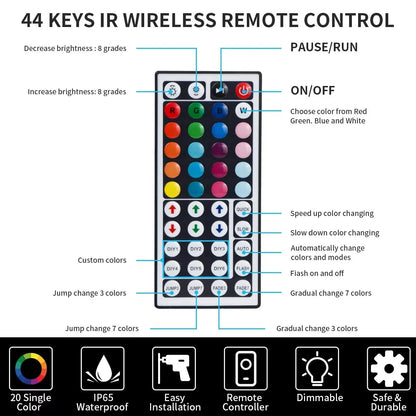 RGB Ambient Light Strip USB 5V LED 5050 Music Sync Flexible Tape Smart Home Lights Remote APP Control for Room TV DIY Decoration