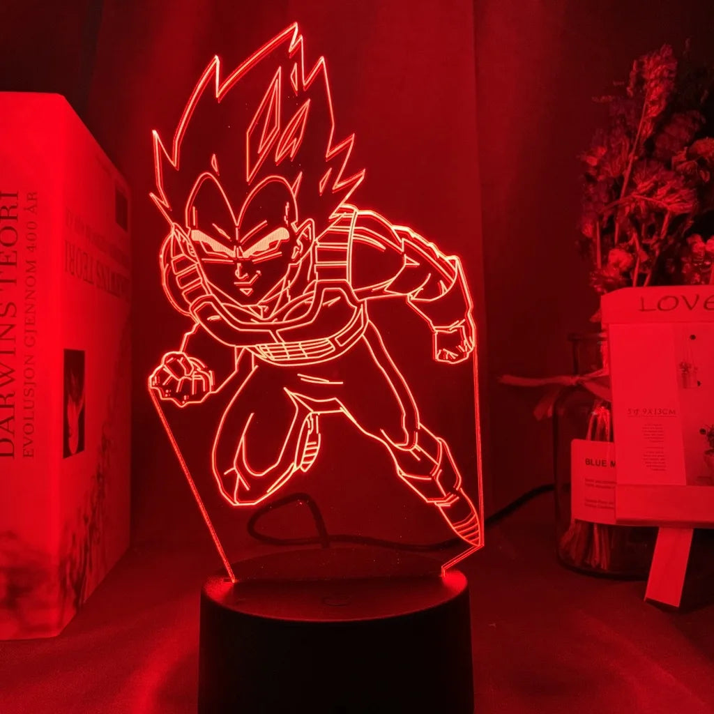 Dragon Ball Z Anime Figures Goku Vegeta Gohan Broly 3D Lamp PVC Action Figures Toys for Children Trunks Buu Super Saiyan Gifts