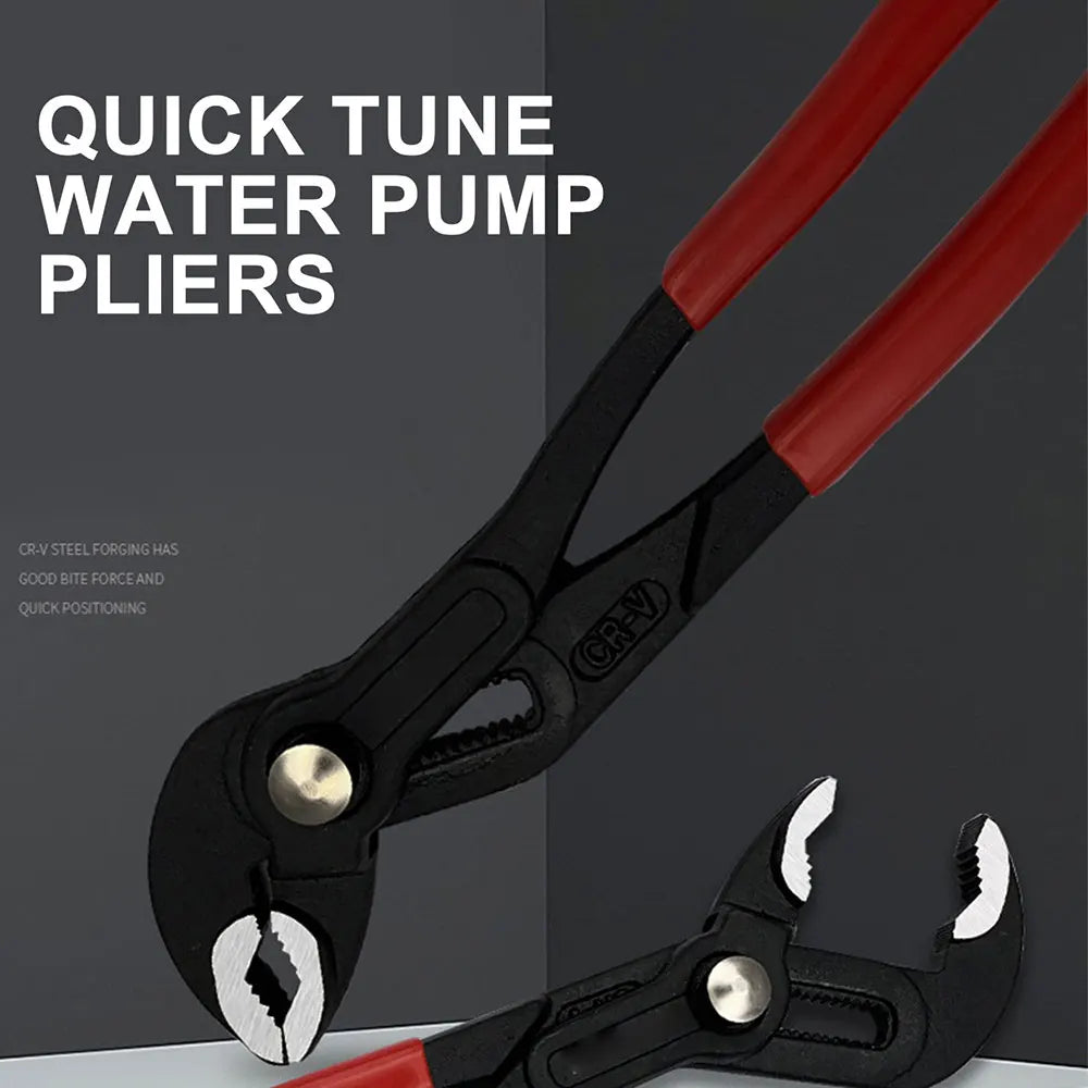 Water Pump Pliers Quick-release Plumbing Pliers Straight Jaw Groove Joint Set Combination Tools Adjustable Universal Wrench Pipe
