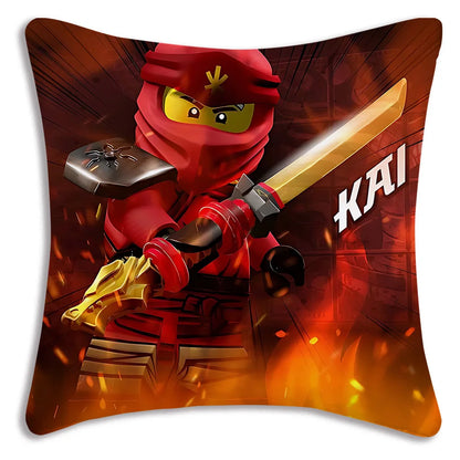 Pillow Covers Cartoon For Game Ninjagos Sofa Decorative Home Double-sided Printing Short Plush Cute Cushion Cover