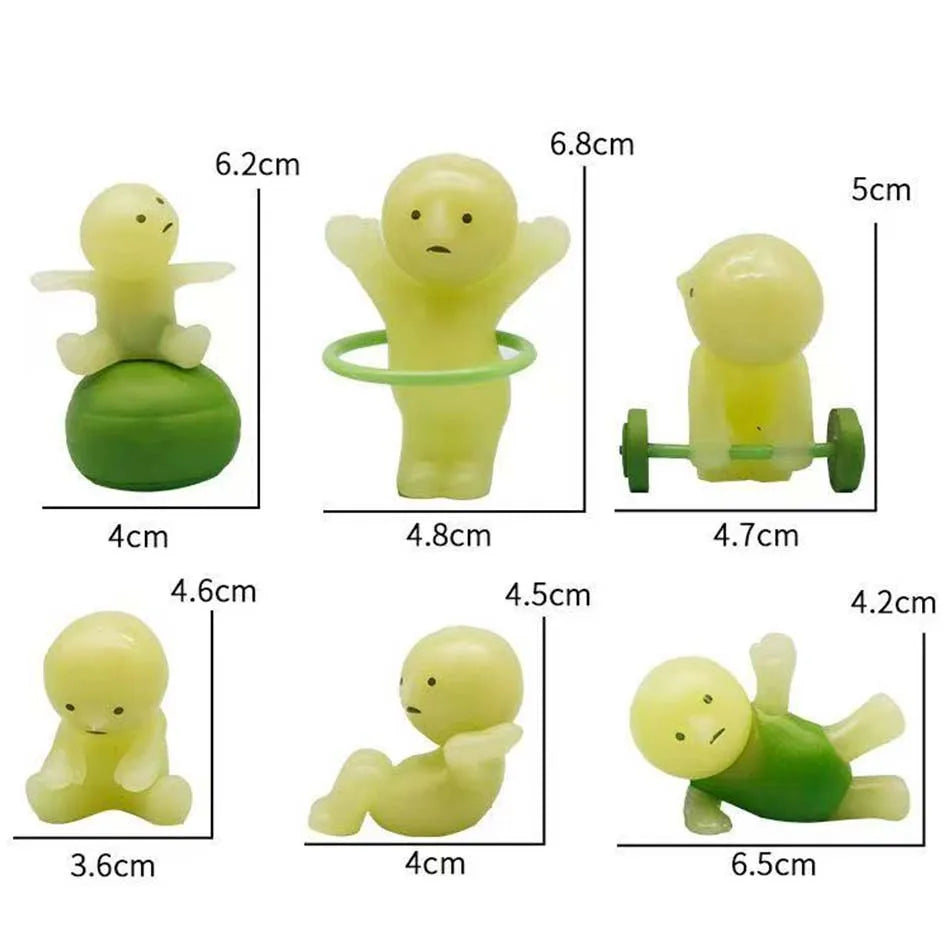 Gift A Multiple Series Noctilucent Green Doll Blind Mystery Box Action Figures Decoration Desktop Model Toy For Surprise