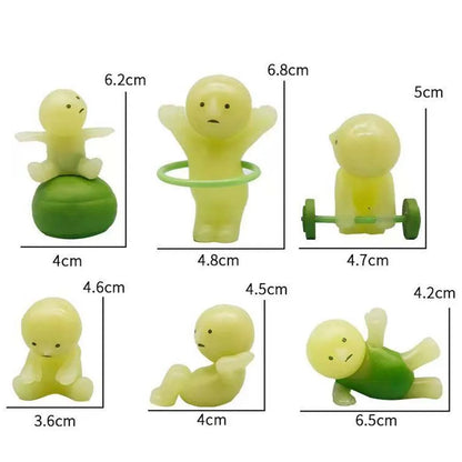 Gift A Multiple Series Noctilucent Green Doll Blind Mystery Box Action Figures Decoration Desktop Model Toy For Surprise