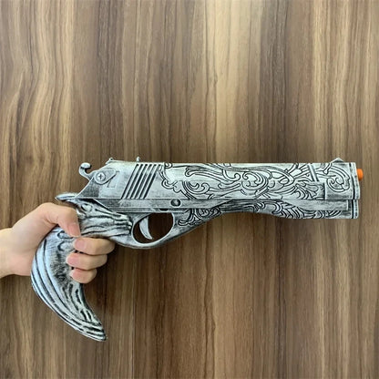 OW Gun Cosplay Angela Ziegler Mercy Angel Shock Gun Prop Weapons Model Safety PU Rubber Model Halloween No Shooting