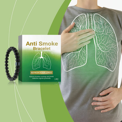 Quit Smoking Bracelet Control Smoking Dispel Addiction Anti Anxiety Lung Detox Cleansing Smoke Cessation Bracelets For Men Women