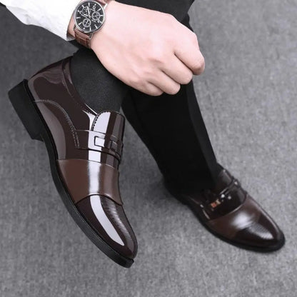 New Men's Leather Shoes Dress Casual Fashion Pointed Casual Shoes High-end Men's Business Leather Shoes