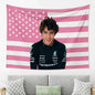 1pc K-Kimi A-Antonelli Racing Tapestry, Pink Stripe Flag Wall Hanging, Ideal for Motorsport Fans Bedroom Dorm Game Room Home