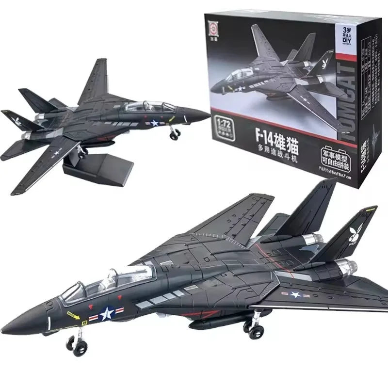 Model airplanes Child toy Military Series Building Blocks DIY kit F14 Tomcat J-35 Su35s Multi-Purpose Fighter T90 Main Battle