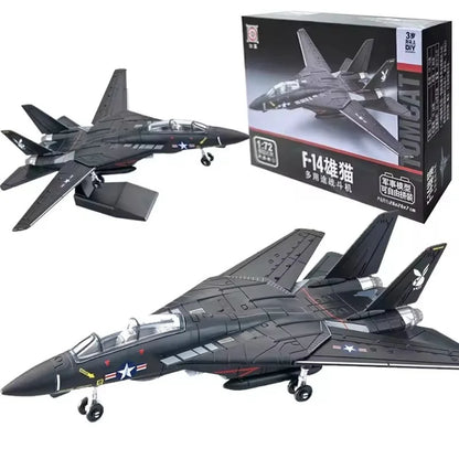 Model airplanes Child toy Military Series Building Blocks DIY kit F14 Tomcat J-35 Su35s Multi-Purpose Fighter T90 Main Battle