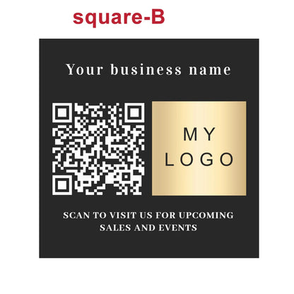 48PCS Customizable Enterprise Website Logo QR Code Stickers - Square/Circular Design with Adhesive Backing, Gift Packaging