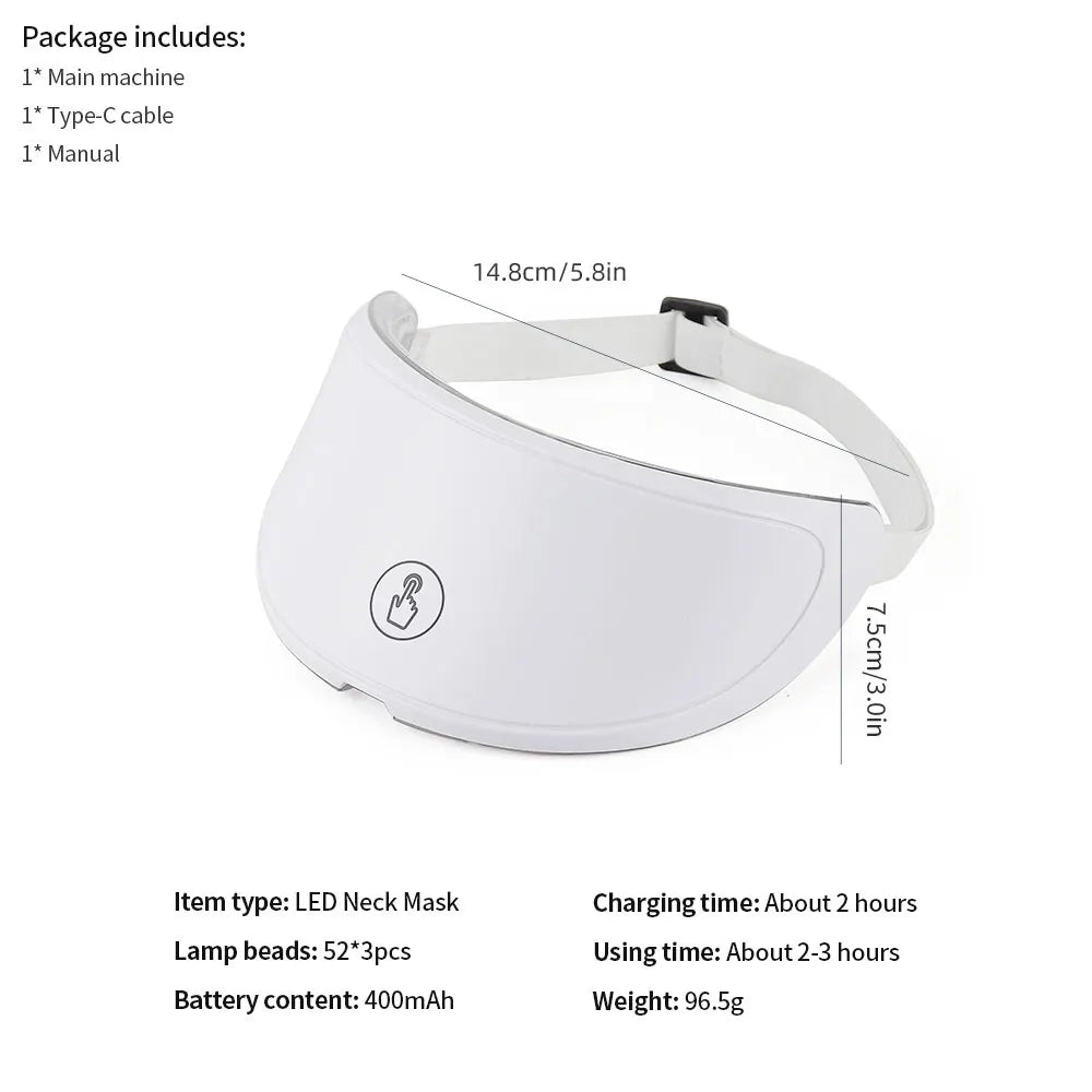 Face and Neck Beauty Machine LED Facial Mask Photon Neck Mask with 7 Colors Skin Care Massager