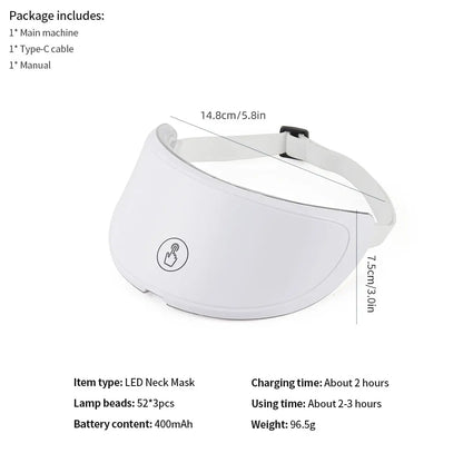 Face and Neck Beauty Machine LED Facial Mask Photon Neck Mask with 7 Colors Skin Care Massager