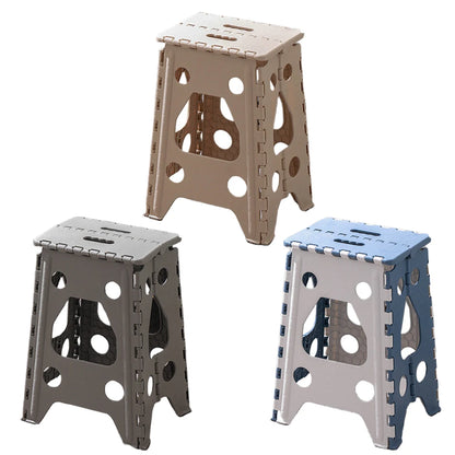 Portable Foldable Stool Outdoor Indoor Dining Table Chair 18 Inch Folding Step Stool 400 LBS Capacity Collapsible Plastic Stools
