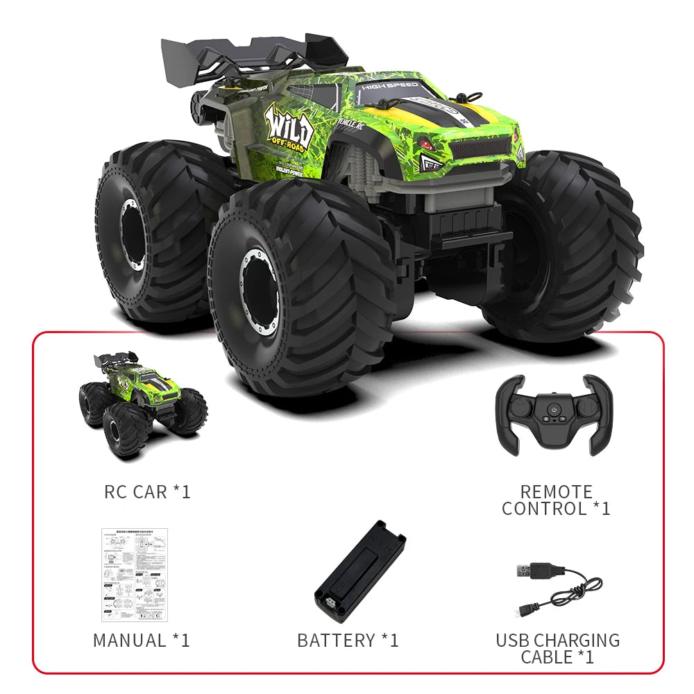 JJRC 2026 Q248 Remote Control Toy 4WD Off Road Amphibious Climbing Vehicle Waterproof Stunt Remote Control Car Children Toy Gift
