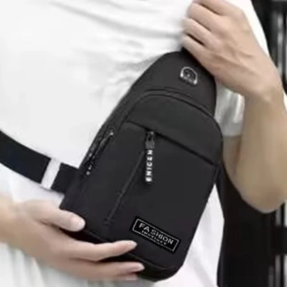 1 adjustable men's and women's crossbody bag sports chest bag, durable travel and hiking backpack chest bag