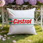 Logo C-Castrol Cushion Cover Home & Car Dual-Scene Pillow Cover: Reversible for Premium Comfort