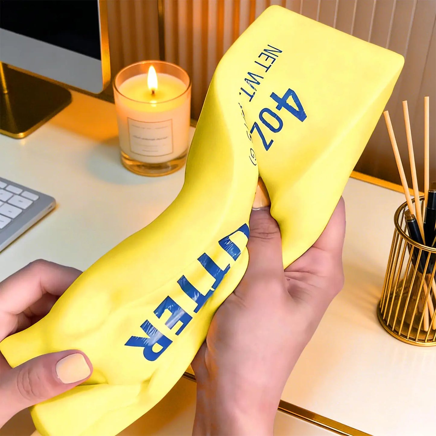 Giant Jumbo Big Butter Stick Slow Rising Fidget Toy Giant Butters Sticks Moist Squeeze Toy for Adults Kids Autism Girls Gifts