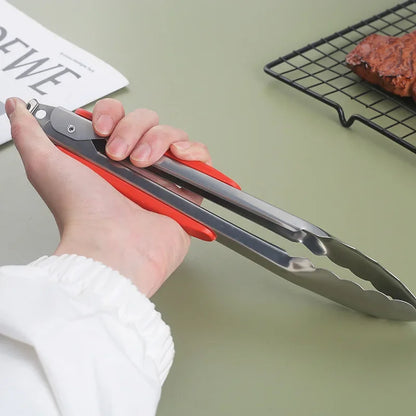 Stainless Steel Cooking Utensils Food Tongs Kitchens Accessories Pastry Folder Bbq Home Kitchen Anti-scalding Handle Clip Garden