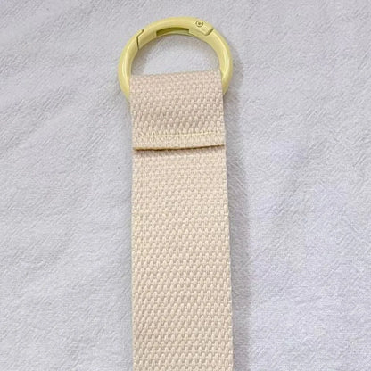 Custom LOGO Keychain Blank Canvas Strap Lanyard Backpack Floating Weave Pendant Personalize  Print Name Webbing Wholesale