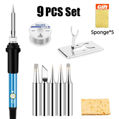 EU/US Solder Solder Iron Repair Soldering 220V/110V Electric Tool 60W Nib Heating Adjustable Welding Tin Temperature/Solder wire