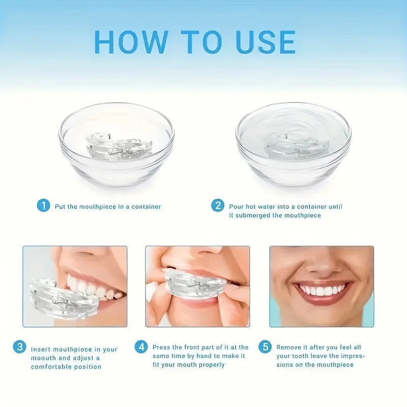Adjustable Anti-Snoring Mouthpiece Nighttime Teeth Guard Sleep Mouthguard for Bruxism - Snoring Device for Better Rest