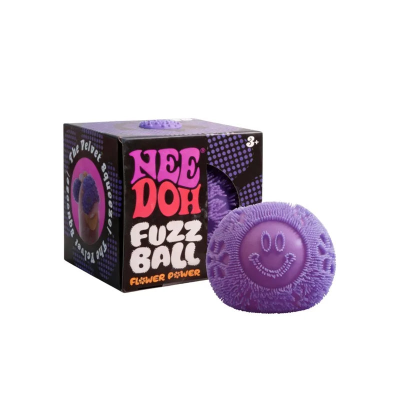 Flower Power Needoh Fuzz Ball Fidget Squeeze Ball Soft Quick Rebound Anti-anxiety Stress Relief Toy Sensory for Autism ADHD Gift