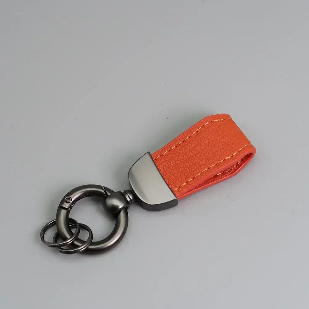 Short Lovely Leather Keychain Vintage Personalized Keyring Custom Logo Name Car Key Holder Chain Laser Engrave Women Charm Gift