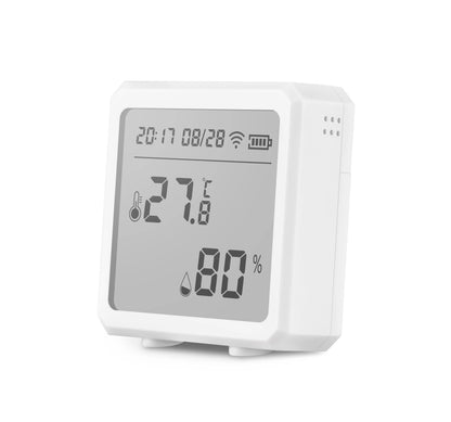 ONENUO Tuya Zigbee Temperature and Humidity Sensor with LCD Screen Digital Display Wireless Thermometer Work with Alexa Google