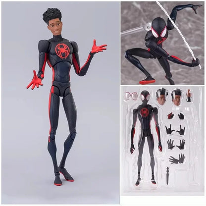 Shf Anime Spider-man Figuarts Miles Morales Gwen Action Figures Gwen Spider Woman Figurine Spiderman Figure Pvc Model Toys Doll