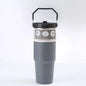 Stainless Coffee Mug with Straw Thermal Water Cups Insulated Car Drinkware
