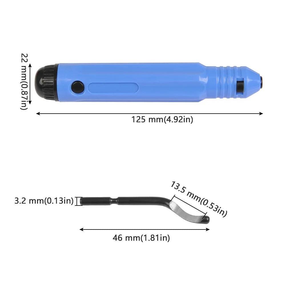 Metal Deburring Tool Kit Burr Cutter 10pcs Sharp Deburring Blades Burr Remover Hand Tool for Wood Plastic Aluminum Copper Steel