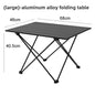 Black Aluminium Alloy Folding Camping Table Desk - Lightweight Rolling 3 Size Options Available