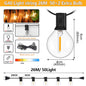 Outdoor LED Waterproof G40 String Light EU Plug Shatterproof Light Bulb Garden Fairy String Lights for Patio Festoon Party Decor