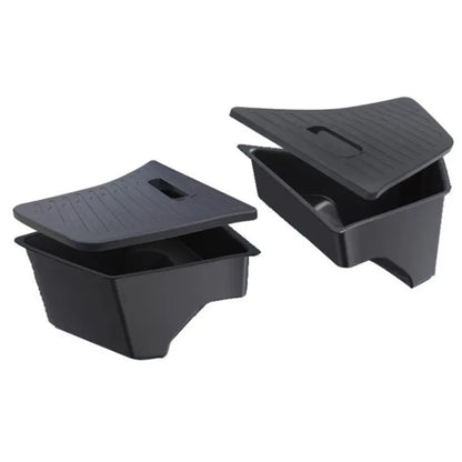 For 2025 2026 Tesla Model 3 Highland Trunk Storage Bins Rear Trunk Organizer Trunk Side Box With Carpeted TPE Lids Accessories