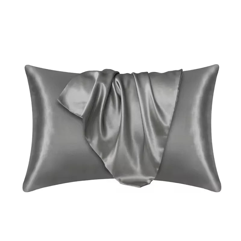 Pillowcase Silk Pillow Cover Silky Satin Hair Beauty Pillow case Comfortable Pillow Case Home Decor wholeStandard/Queen 1PC