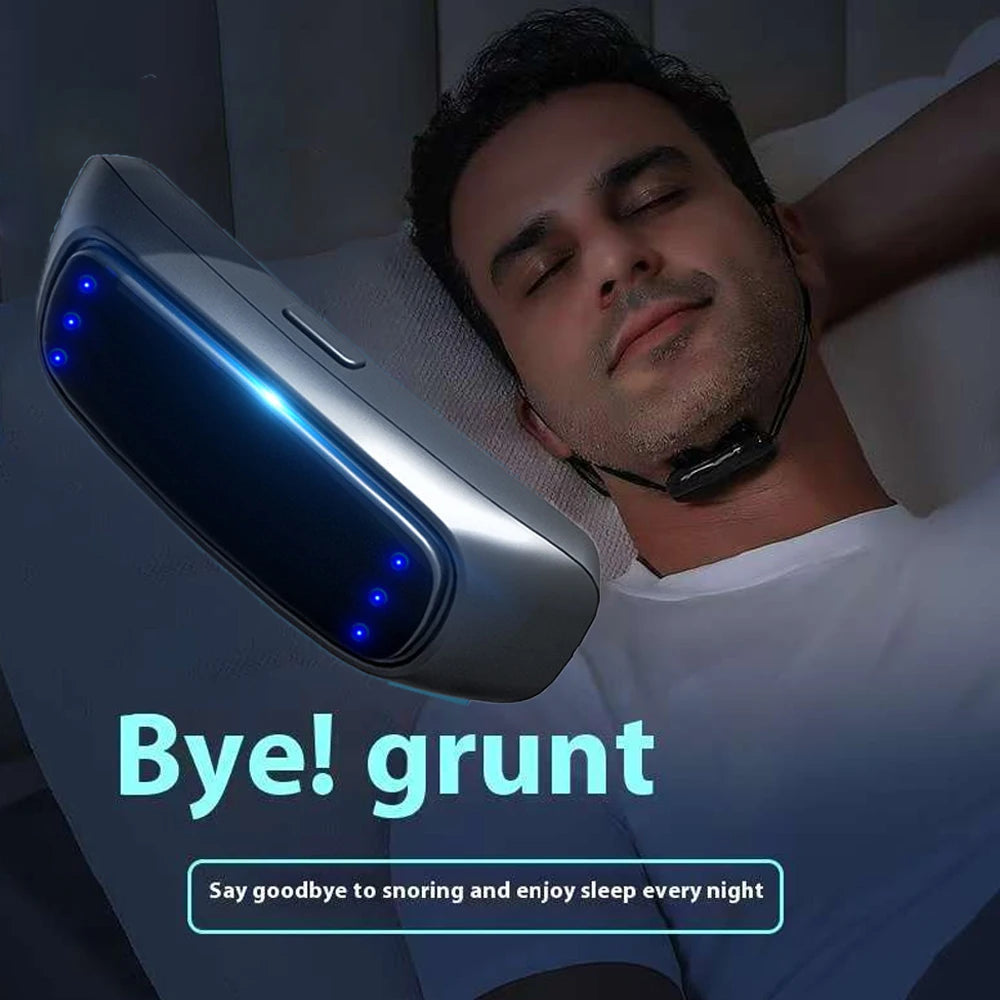 Electric Throat  Anti-Snoring Device EMS Pulse Stop Snore Sleep Instrument Hanging Ear Anti-Snoring Device Snoring Corrector