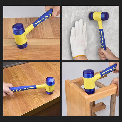 25-45mm Double-sided Rubber Mounting Hammer Detachable Hammerhead for Tile Flooring Door Window Crafts Jewelry Camping Hand Tool