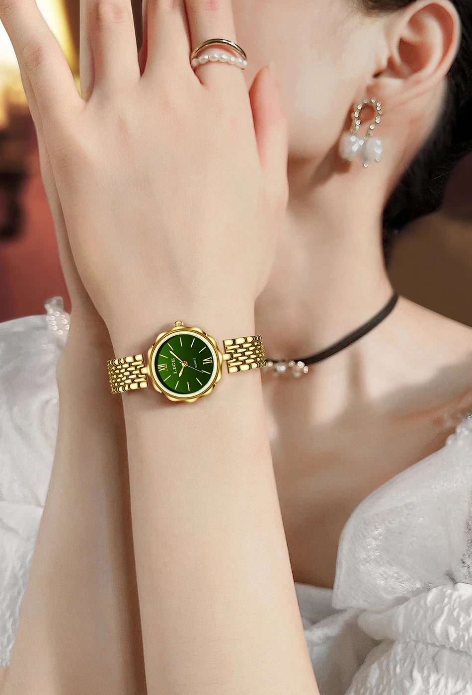 LIGE Quartz Women Watches Fashion Elegant Bracelet Watch For Women Luxury Creative Steel Waterproof Watch Femme Relogio Feminino